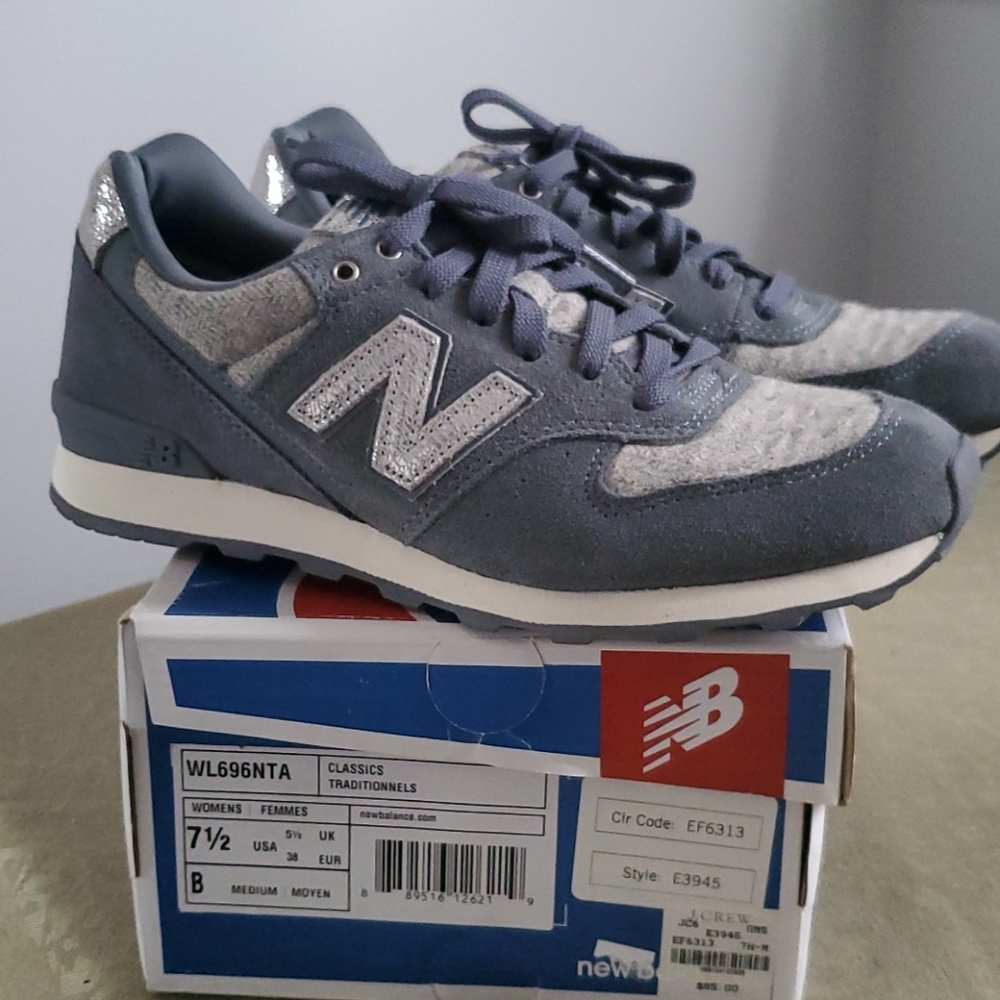 NIB New balance x J.Crew gray 7.5 sneaker